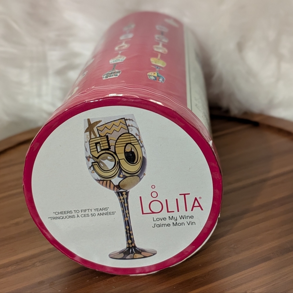 ☘️ 3/$33 Lolita "Cheers to 50 Years" Birthday Wine Glass☘️ 3 for $33 ☘️ - Picture 2 of 11